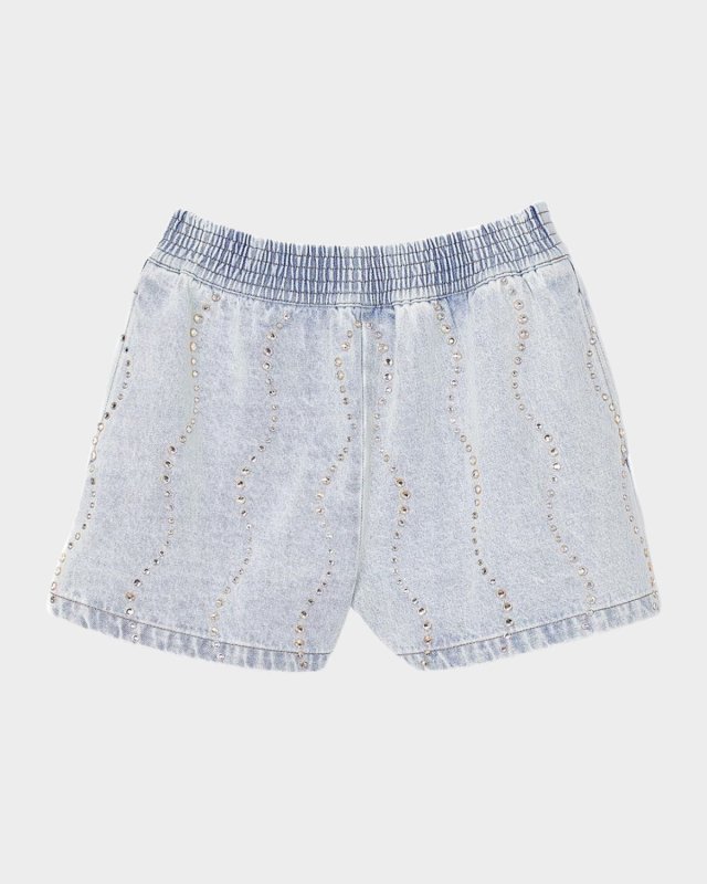 Way Embellished Denim Shorts
